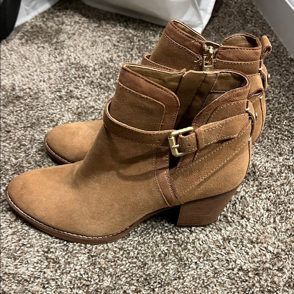 Sam Edelman Tan Suede Ankle Booties